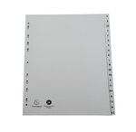 Intercalaires Imprimés Alphabétiques Pp Recyclé Gris - Az (alphabet Allemand) 20 Positions - A4 Maxi - Gris - X 25 - Exacompta