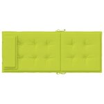 vidaXL Coussins de chaise à dossier haut lot de 4 vert vif