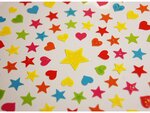 Autocollants - Coeurs et étoiles - multicolore - Paillettes