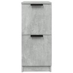 vidaXL Buffets 2 Pièces Gris béton 30x30x70 cm Bois d'ingénierie