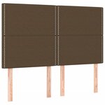 vidaXL Lit à sommier tapissier avec matelas Marron foncé 140x190 cm
