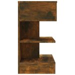 vidaXL Table de chevet Chêne fumé 40x35x65 cm Bois d'ingénierie