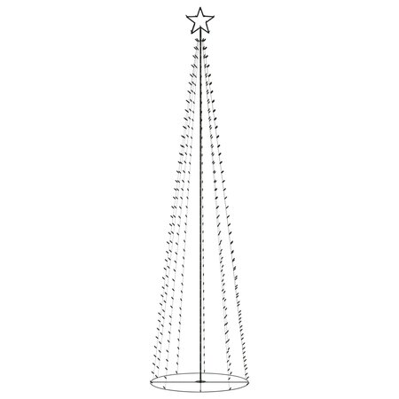 vidaXL Arbre de Noël cône 400 LED colorées décoration 100x360 cm