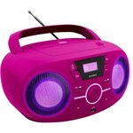 Bigben interactive cd61rsusb lecteur de cd lecteur cd portable rose
