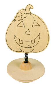 Marque-place ou Porte-photo en bois Citrouille 10x6 cm