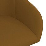vidaXL Chaise pivotante de salle à manger Marron Velours