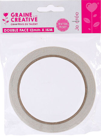 Adhésif double face extra fort 12mm x 16 m