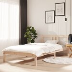vidaXL Cadre de lit Bois massif 100x200 cm