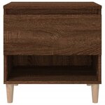 vidaXL Table de chevet Chêne brun 50x46x50 cm Bois d'ingénierie