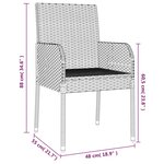 vidaXL Mobilier à dîner de jardin et coussins 5Pièces Noir Résine tressée