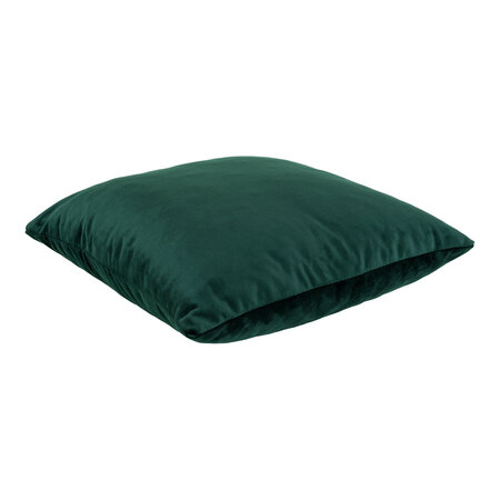 Coussin carré en velours vert foncé foncé 40 x 40 cm