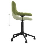 vidaXL Chaises pivotantes à manger lot de 2 vert clair velours