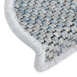 vidaXL Tapis d'escalier autocollants 15 Pièces 65x21x4 cm Bleu