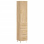 vidaXL Buffet haut Chêne sonoma 34 5x34x180 cm Bois d'ingénierie