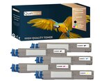 Qualitoner x5 toners 43459332 (noir x2 + cyan + magenta + jaune) compatible pour oki