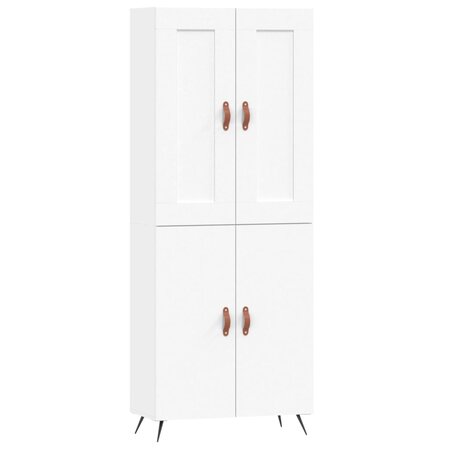 vidaXL Buffet haut Blanc 69 5x34x180 cm Bois d'ingénierie