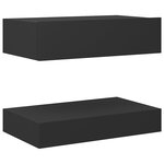 vidaXL Tables de chevet 2 Pièces Gris 60x35 cm Aggloméré