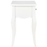 vidaXL Table de chevet Blanc 40 x 30 x 50 cm Bois de pin massif