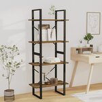 vidaXL Bibliothèque 4 niveaux Chêne fumé 60x30x140cm Bois d'ingénierie