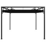 vidaXL Chapiteau de jardin avec auvent rétractable 3x3 m Anthracite