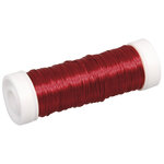 Fil bijoux à crocheter Rouge Ø 0 3 mm 50 m
