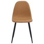 vidaXL Chaises à manger lot de 4 45x53 5x83 cm marron clair similicuir