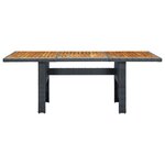 vidaXL Mobilier à dîner 9 Pièces avec coussins Résine tressée Gris foncé