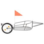vidaXL Remorque à bagages pour vélo avec sac Orange et noir