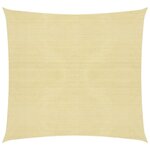 vidaXL Voile d'ombrage 160 g/m² Beige 3x3 m PEHD