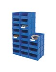 (lot   16 bacs a bec) bac à bec plastique grande ouverture 163 x 100 x 82mm