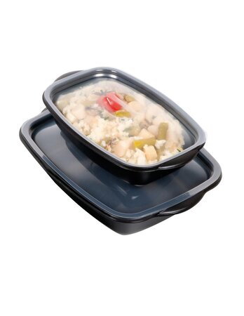 (lot  de 200) boîte à couvercle indépendant marmipack® 2 compartiments