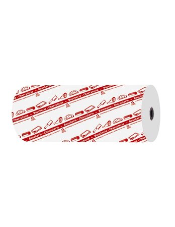 (1 bobine) papier imprimé paraffiné 1 face en bobine 50 g/m² boucherie-charcuterie
