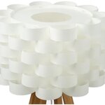 Lampe a poser en bambou - E14 - 40 W - H. 55 cm - Blanc