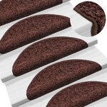 vidaXL Tapis d'escalier 10 Pièces 65x21x4 cm Marron