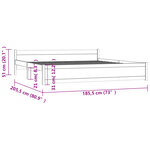 vidaXL Cadre de lit Marron miel Bois massif 180x200 cm Super King