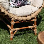 Fauteuil de jardin en osier LAURA gris