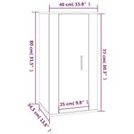 vidaXL Meuble TV mural Blanc brillant 40x34 5x80 cm