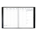 Agenda ministre spirale couv plast grainée noir 16 x 24 cm quovadis