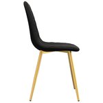 vidaXL Chaises à manger lot de 6 noir velours