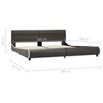 vidaXL Cadre de lit avec LED Anthracite Similicuir 180x200 cm