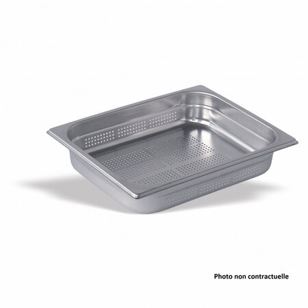 Bac gastro inox gn 1/2 perforé - h 100 mm - pujadas -  - inox