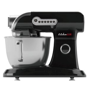 KITCHEN COOK Robot Pétrin Evolution Black - 1000W - Cuve Inox 5L - 4 vitesses - 5 positions + fonction Pulse - Bras inclinable 35°