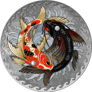 Pièce de monnaie en Meteorite 1 Dollar g 31.1 (1 oz) Millésime 2023 KOI FISH