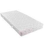 vidaXL Lit avec matelas Noir Similicuir 160 x 200 cm