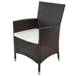 vidaXL Salon de jardin 11 Pièces avec coussins Résine tressée Marron