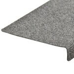 vidaXL Tapis de marches d'escalier 10 Pièces Gris 65x21x4 cm Aiguilleté