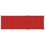 vidaXL Chaise longue double et coussins rouge Bois de pin imprégné