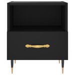vidaXL Tables de chevet 2 Pièces noir 40x35x47 5 cm bois d’ingénierie