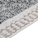 vidaXL Tapis Noir et gris 80x300 cm Coton