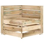 vidaXL Salon de jardin 5 Pièces Bois de pin imprégné de vert